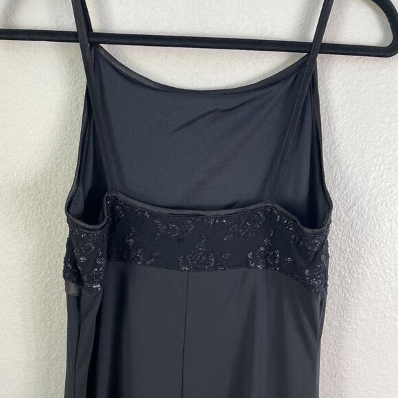 Vintage Y2K Byer Too! Womens Large Black Babydoll Maxi Dress Sleeveless - Picture 12 of 12